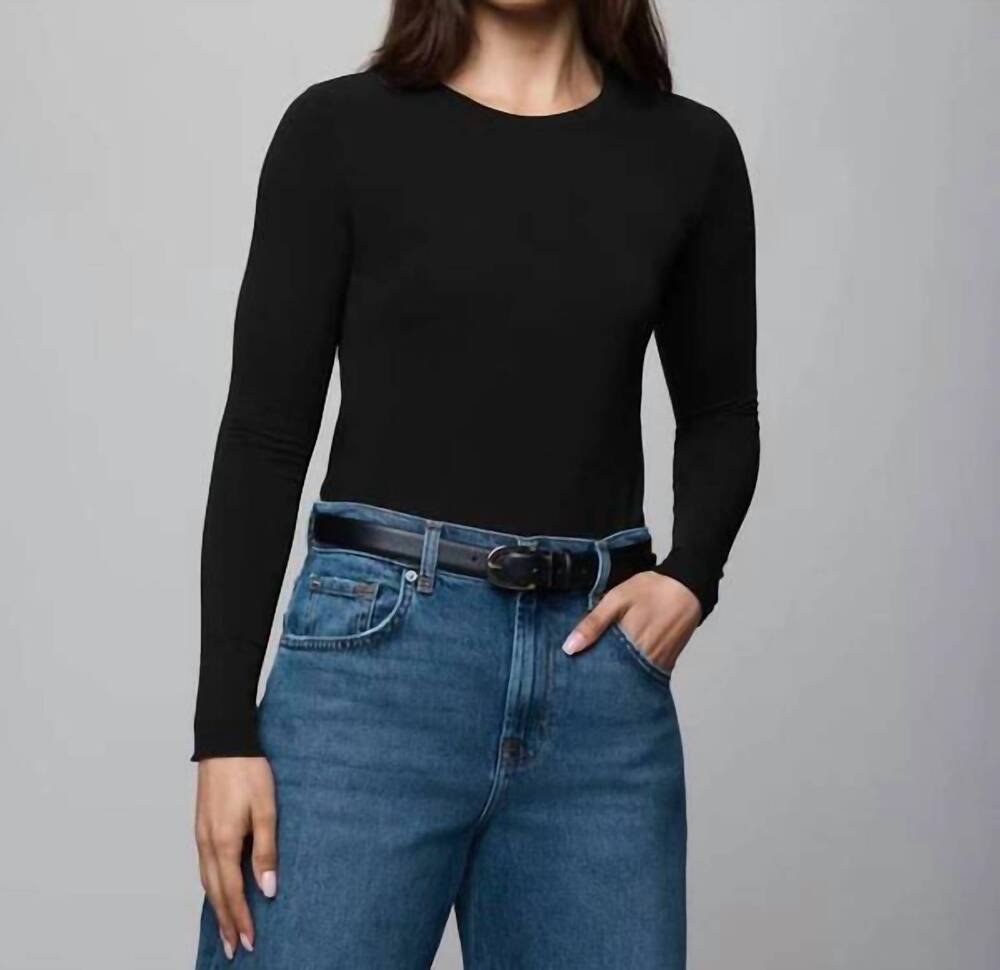 NEW SPLENDID bamboo long sleeve tee in black